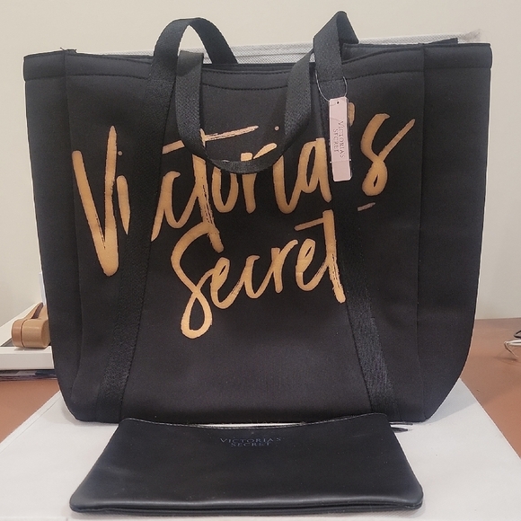NWT - VICTORIA'S SECRET TOTE BAG & COSMETIC BAG - Picture 1 of 6